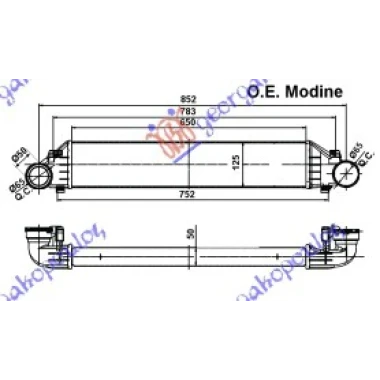 HLAD INTERCOOLER BEN-DIZ (65x132x55)
