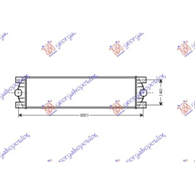 HLAD INTERCOOLER DIZEL 03- (74x17.5x4.0)
