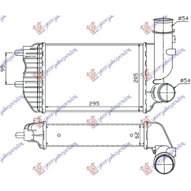 HLAD INTERCOOLER TURBO DIZEL(295x202x60)