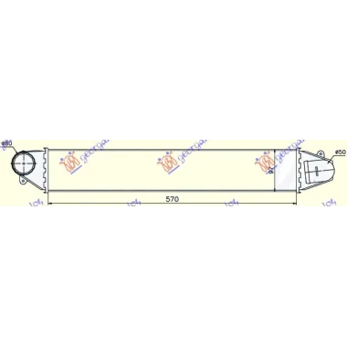 HLADNJAK INTERKULERA 1.8i 20V TURBO /1.9TDi (570x92x85) 00-