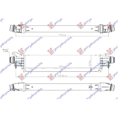 HLAD. INTERKULERA 1.3 DIZEL (571x127x50)