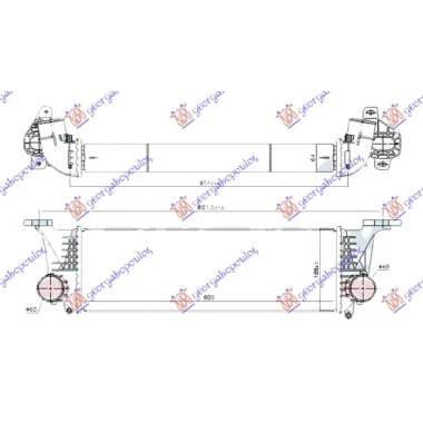 HLAD. INTERKULERA 2.3-3.0 DIZ 600x190x65