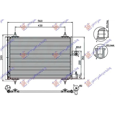 HLAD KLIME A/C 99- BEN/DIZ (52x36)