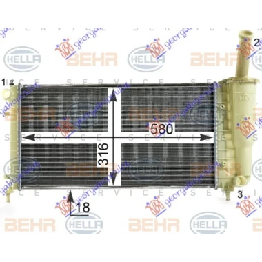 HLAD. MOT. 1.2 8/16V (58x31.7x18) M-BEHR