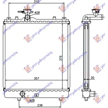 HLAD MOT. 1.3 +/- A/C (37.5x36) -03 JAPA