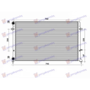 HLADNJAK MOTORA 1.4/1.6/2.0 FSI/SDI (MAN/AUTO) (+AC) (650x415) (LEMLJEN SPOJ)