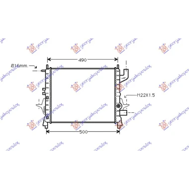 HLAD MOTORA 1.1-1.2 I +A/C (43x39.5)