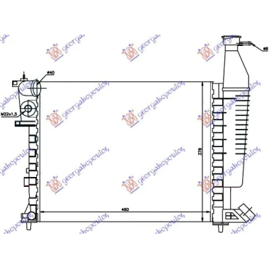 HLAD MOTORA. 1.1cc +/- A/C(46x37.8x23)
