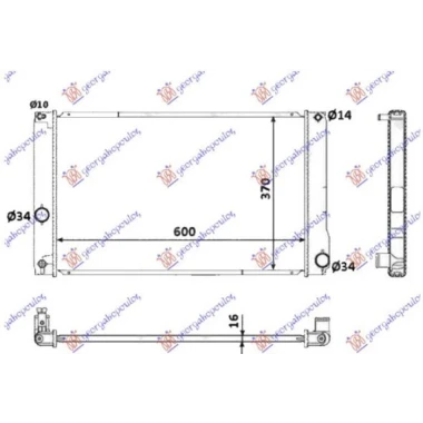 HLADNJAK MOTORA 1.8 HIBRID (AUTO) (60x35x16) (NRF)