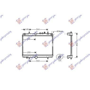 HLADNJAK MOTORA 1.8i 16V (MAN) (+/-AC) (38x55)