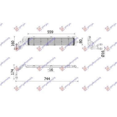 HLADNJAK MOTORA DODATNI 1.4 BENZIN/HIBRID (551x82) (MAHLE BEHR PREMIUM LINE)