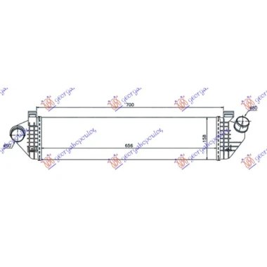 HLAD.INTERC. 1.6-2.0 D DIZEL(655x160x40)