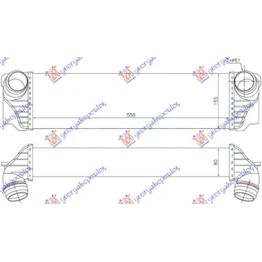 HLAD.INTERC.2.0-2.5-3.0 DIZEL (550x155x8