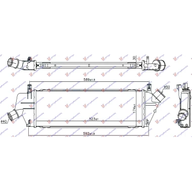 HLAD.INTERCOOLER 1.5 DCI 05- (523x174x30