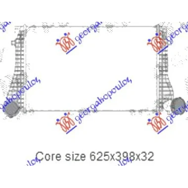 HLAD.INTERCOOLER 1.9TDI(62.5x41x3.2) ARL