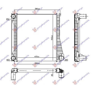 HLAD.INTERCOOLER 3.0TD 10- (495x593x40)