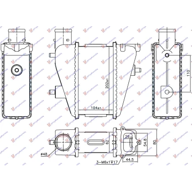 HLAD.INTERCOOLERA 2.2 CTDI (104x202x62)