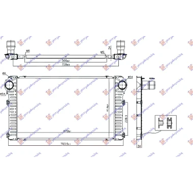 HLAD.INTERCOOLERA 2.2 D4D (670x414x24)