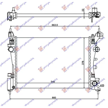 HLAD.MOT.BENZ.+/-A/C(54x37.5)CEVI DESNO