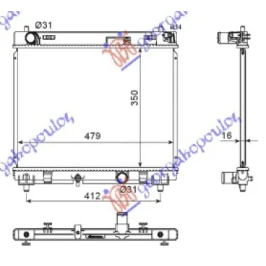 HLAD.MOT.DIZEL 1.4 D-4D(66KW)(350x480x16