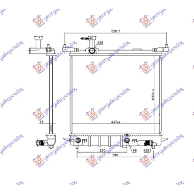 HLAD.MOTORA 1.2 12V BENZ.AUTO(445x400x16