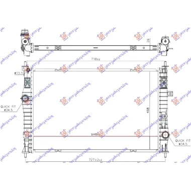 HLADNJ. MOT. BEN-DIZ 650x410x26 CALSONIC