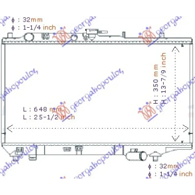 HLADNJAK 1.6-1.8CC 16V +/-A/C(64.8X35)
