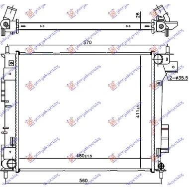 HLADNJAK 1.6 CRDI MAN. (48.0x41.1x2.6)