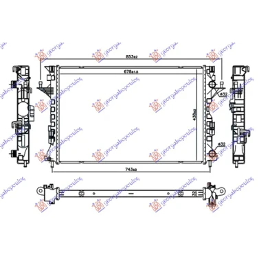 HLADNJAK 1.9/2.0DCi DIZEL MALI NOS.