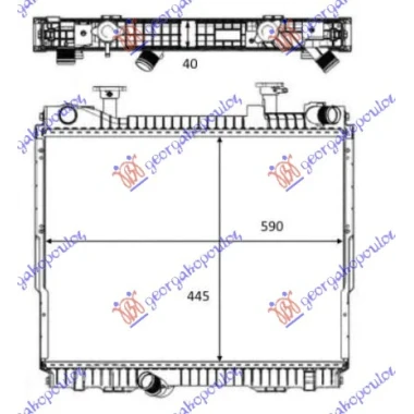 HLADNJAK MOTORA 2.5 D DIZEL (445x570x40)