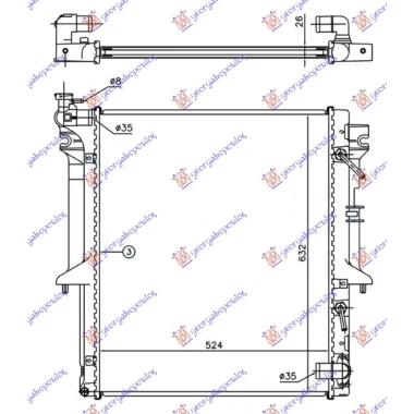 HLADNJAK 2.5 T.D AUTO(525x635x26)