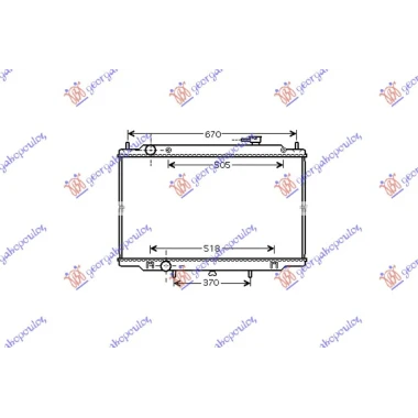 HLADNJAK 2.5TDi +/- A/C(69.5x45)(KOYO)