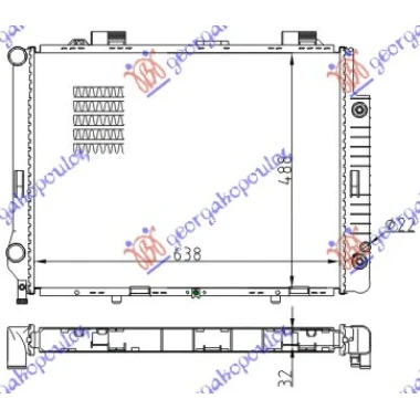 HLADNJAK 2.8-3.2 BENZ+/-A/C A/T.(64x49.2