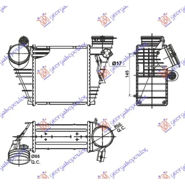 HLADNJAK INTER.1.9TDI (18.3x18.9x8.5)ASZ
