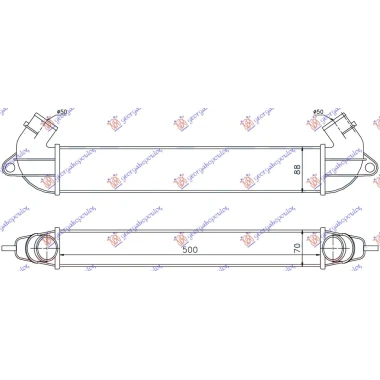 HLADNJAK INTERC. 1.3-1.9 JTD (500x70-85)