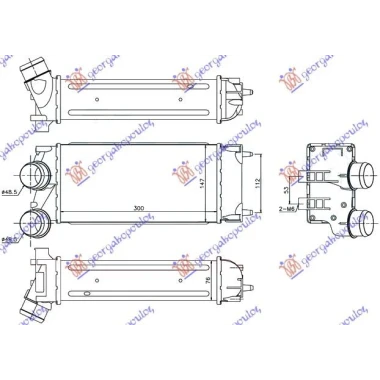 HLADNJAK  INTERC. 1.6 HDI(30x150x80) 09-