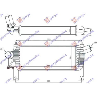 HLADNJAK INTERC. 2.5 DCI (44.3x19x64)