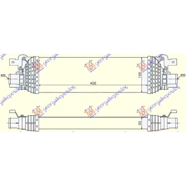HLADNJAK INTERC.1.4-1.6TDCi (45x145x50)