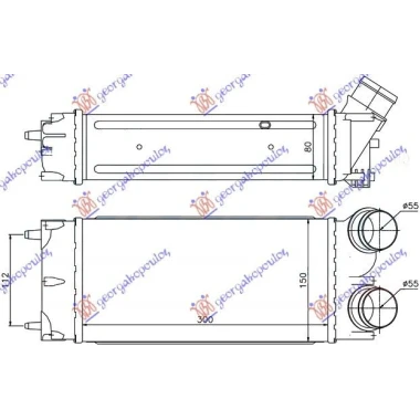 HLADNJAK INTERC.1.6 HDi (30x147x85)-09