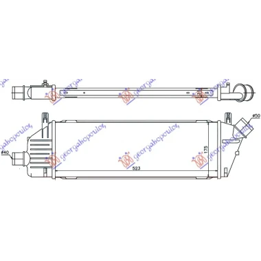 HLADNJAK INTERCOOLER 1.5 DCi (522x178x30