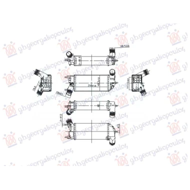 HLADNJAK INTERKULERA 1.0 EcoBoost BENZIN (298x148x80) (NISSENS)