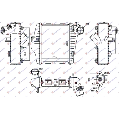 HLADNJAK INTERKULERA 1.0i TURBO (171x233x50)