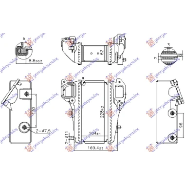 HLADNJAK INTERKULERA 1.6/2.2 i-DTEC (104x231x64) (NRF)