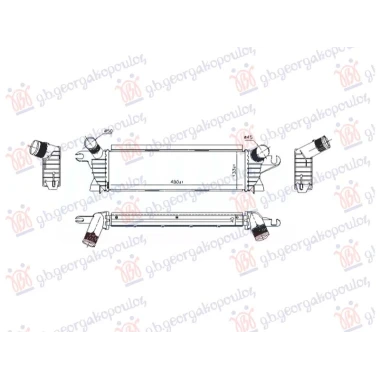HLADNJAK INTERKULERA 1.9 DCI DIZEL 00- (480x133) (NISSENS)