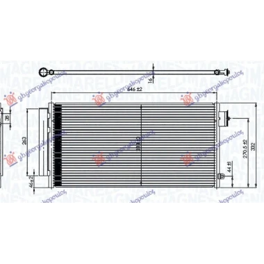 HLADNJAK KLIME 0.9 TURBO BENZIN - 1.3/1.6 MJTD DIZEL (625x315x16) (MARELLI)