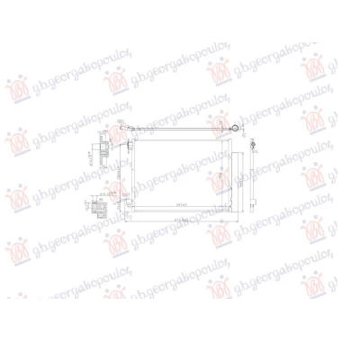 HLADNJAK KLIME 0.9TURBO-1.0i 12V-ELEK. (541x378x12) (KOYO)