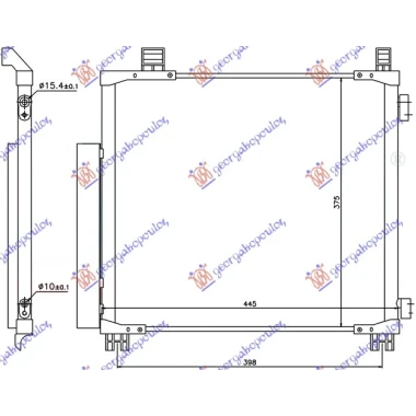 HLADNJAK KLIME 1.0 12v/1.3 VVTi BENZIN - 1.4 D4D DIZEL (415x375x16) (KOYO)