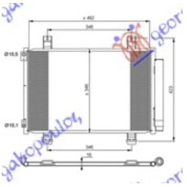 HLADNJAK KLIME 1.0/1.2 BENZIN (550x350x16) (KOYO)