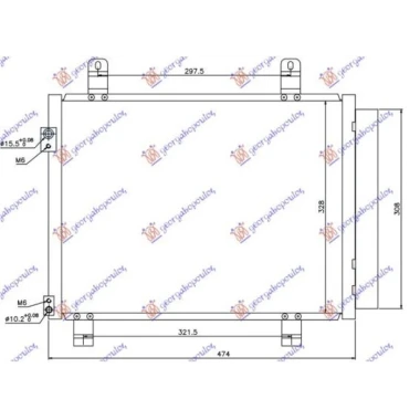 HLADNJAK KLIME 1.0/1.2 BENZIN (550x350x16) (VALEO)