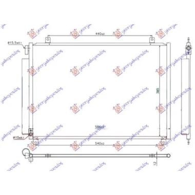 HLADNJAK KLIME 1.0/1.2 I 16v HIBRID BENZIN (565x385x12) (KOYO)